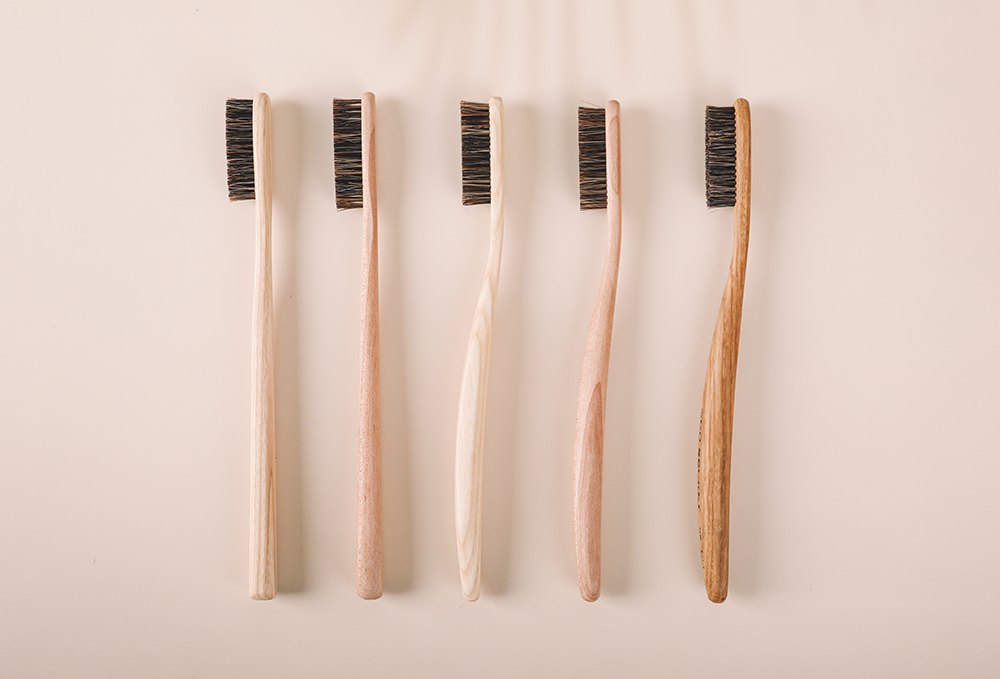 Eco-friendly toothbrush wooden bamboo handle 